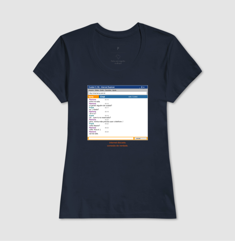 Camiseta "Pera, Minha Mãe Precisa Usar o Telefone" - Imagem 9