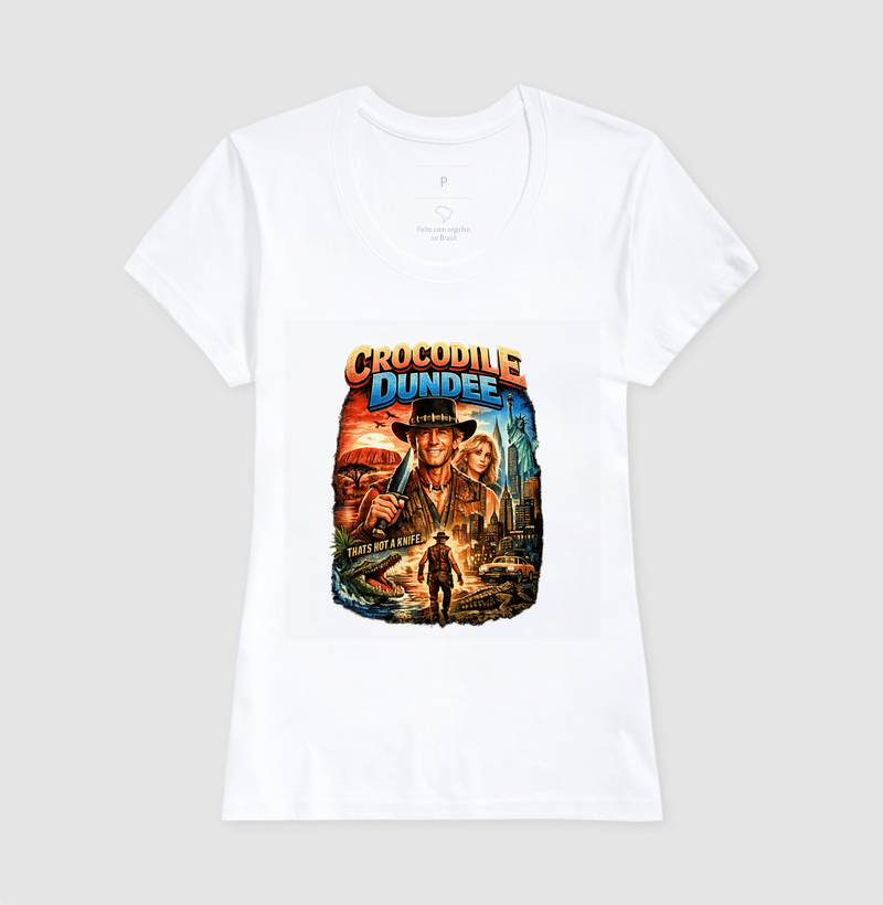 Camiseta Crocodilo Dundee Knife - Imagem 5