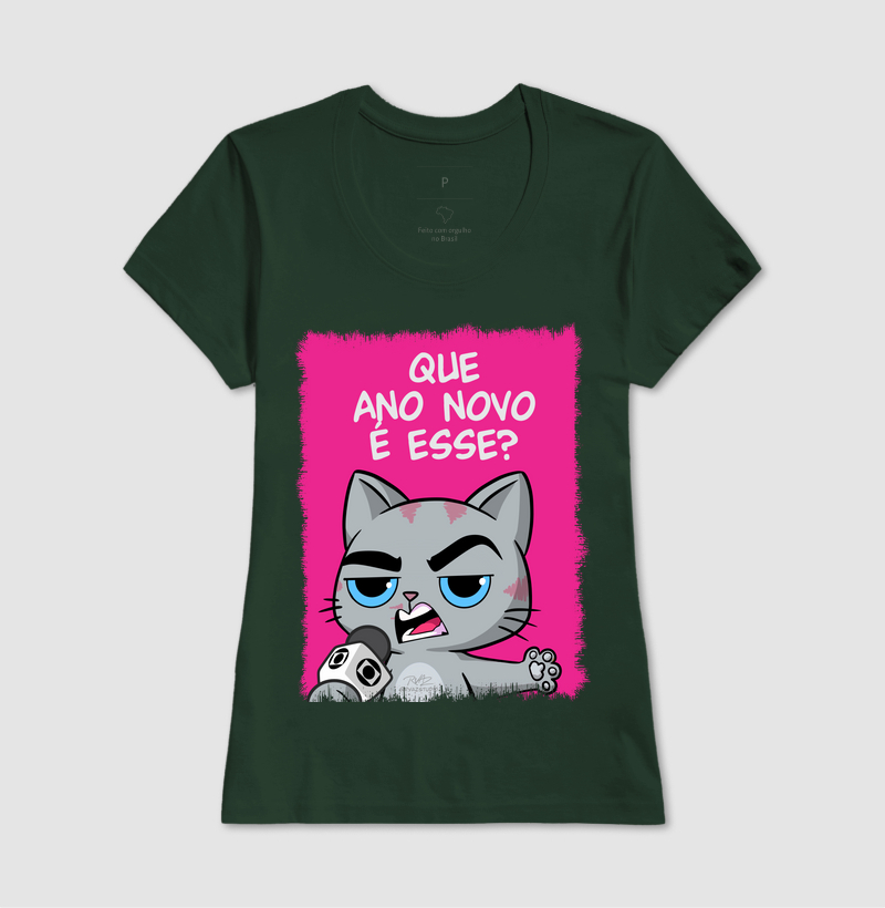 Camiseta Gato Sincero Q Ano Novo é esse? - Imagem 13