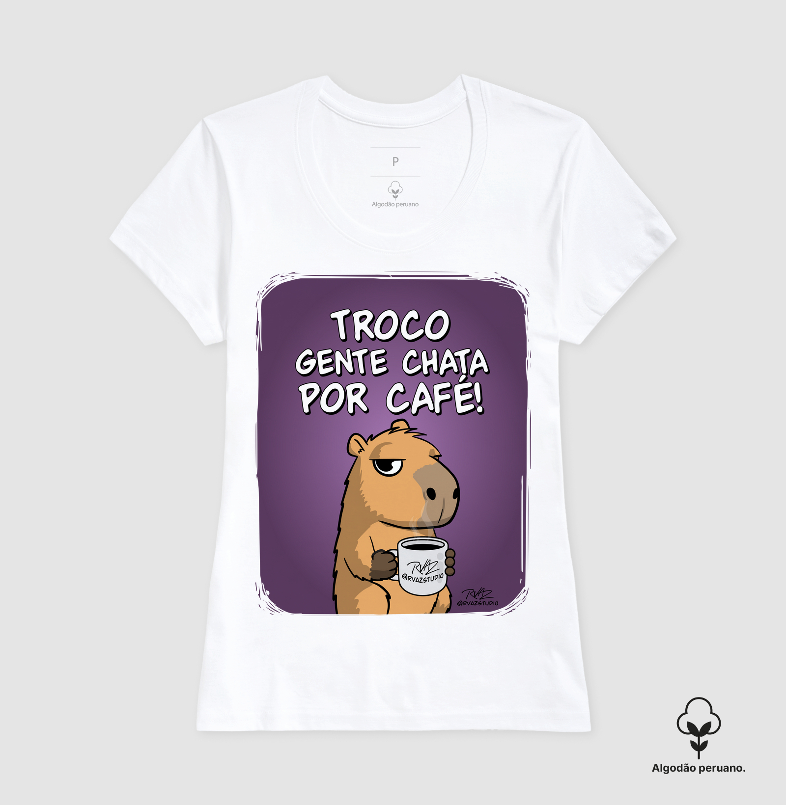 Camiseta Capivara Troco por Café - Imagem 4