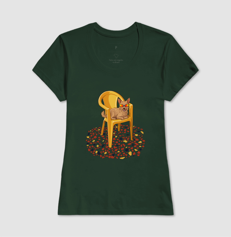 Camiseta Fiapo Kaki Regular Fit - Imagem 9