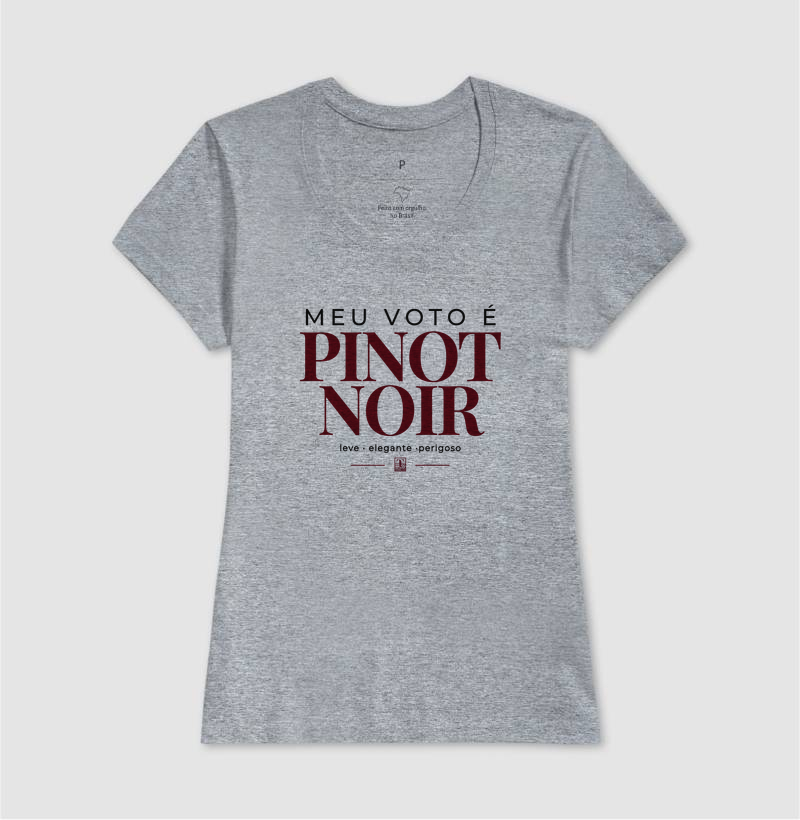 Camiseta “Meu Voto é Pinot Noir” – Wine Minimalista - Imagem 9