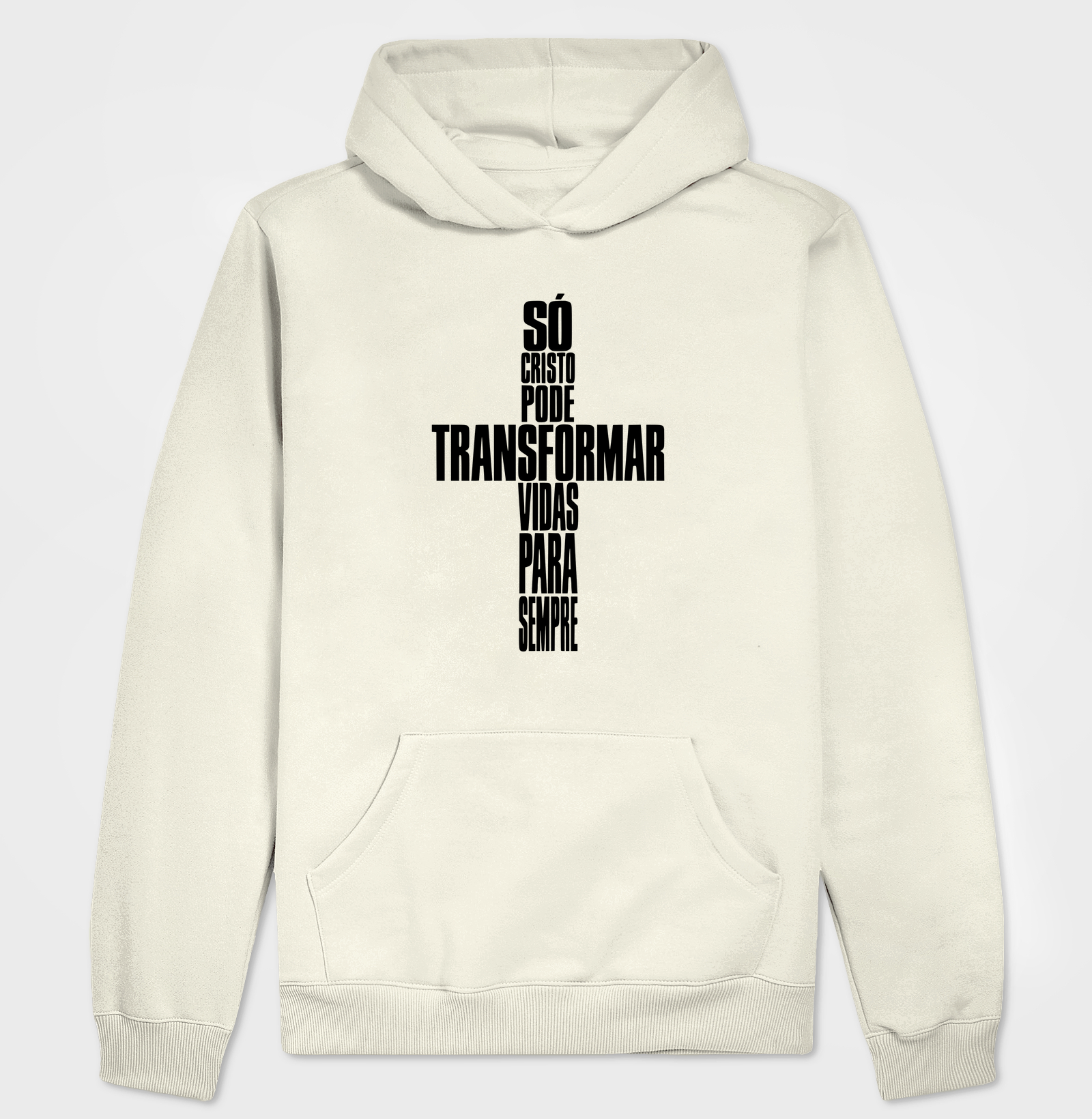 Hoodie Moletom Só Cristo Muda Vidas - Imagem 3