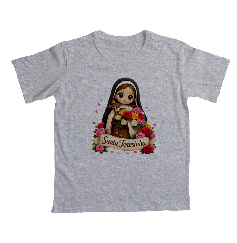 Camiseta Infantil Santa Teresinha - Imagem 5