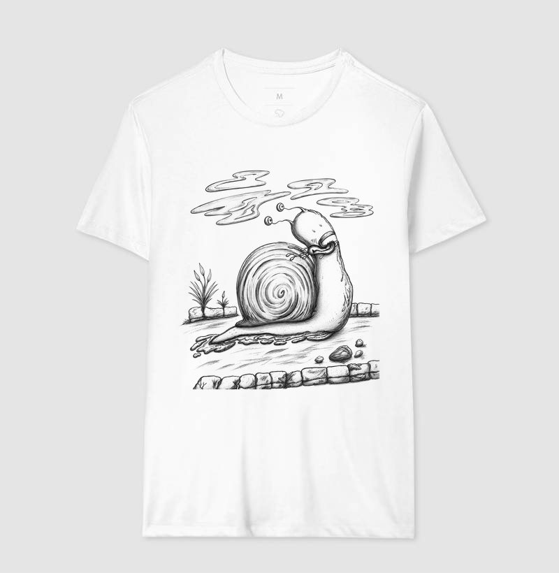 Camiseta Caracol Preta e Branco - Imagem 7