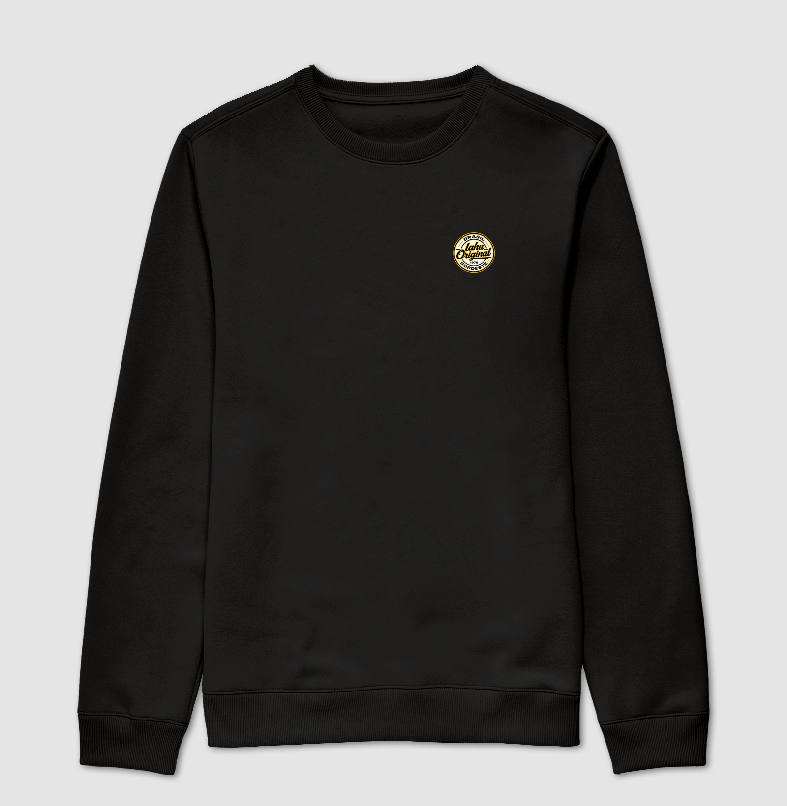 Feito para durar e se destacar:  Designer clássico - formato de brasão circular, linhas marcantes, letras com personalidade, cores ouro e preto que transmitem nobreza e solidez. - Imagem 4
