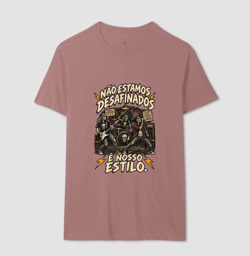 Camiseta Rock Não Estamos Desafinados – Caveiras, Guitarra e Estilo Rock’n’Roll - Imagem 10
