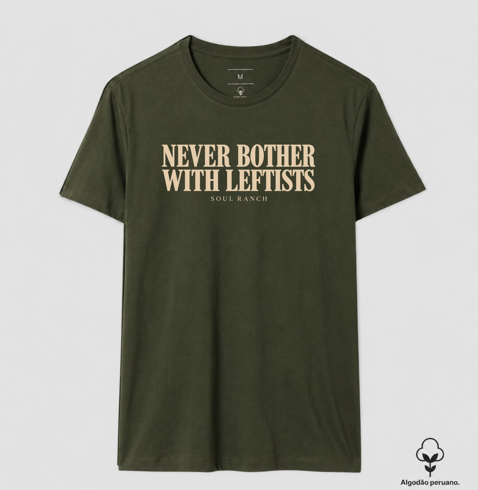 Camiseta em Algodão Peruano Never Bother with Leftists - Imagem 4