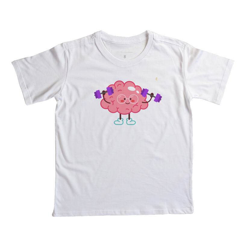 Camiseta Infantil - Cérebro malhando