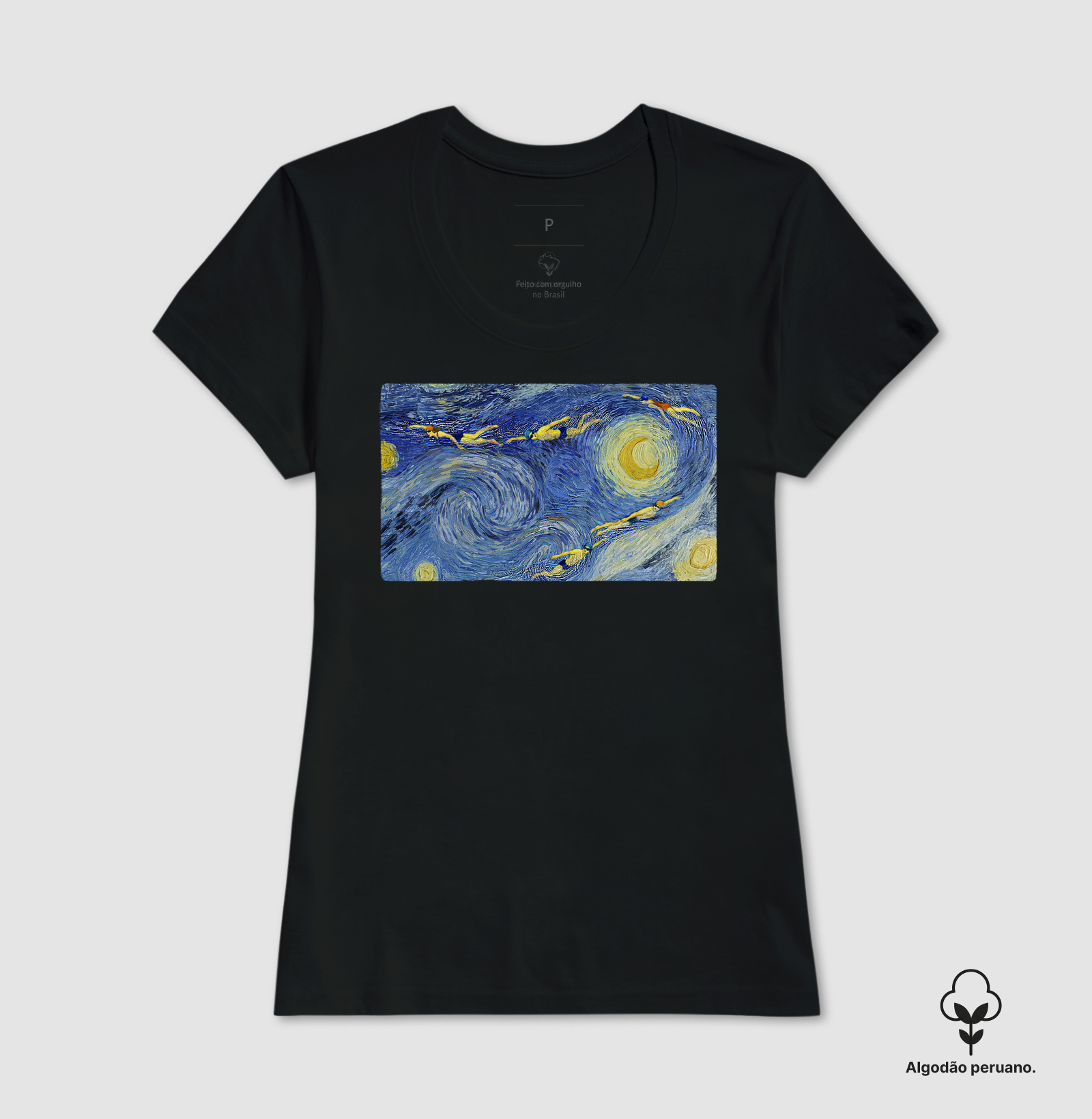Camiseta Algodão Peruano Natação - O Mar Agitado - Imagem 5