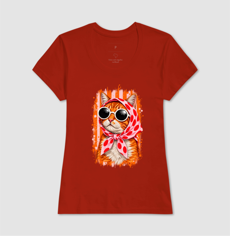 Gato Fashion Retrô Laranja  - Imagem 11