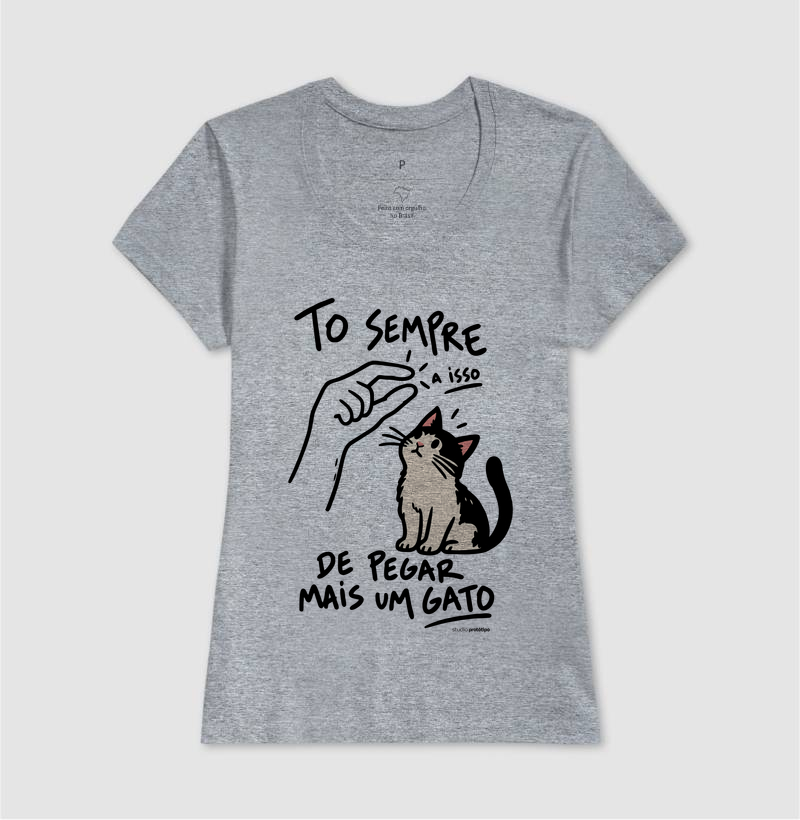 Camiseta Tô Sempre a Isso de Pegar Mais um Gato - Imagem 9