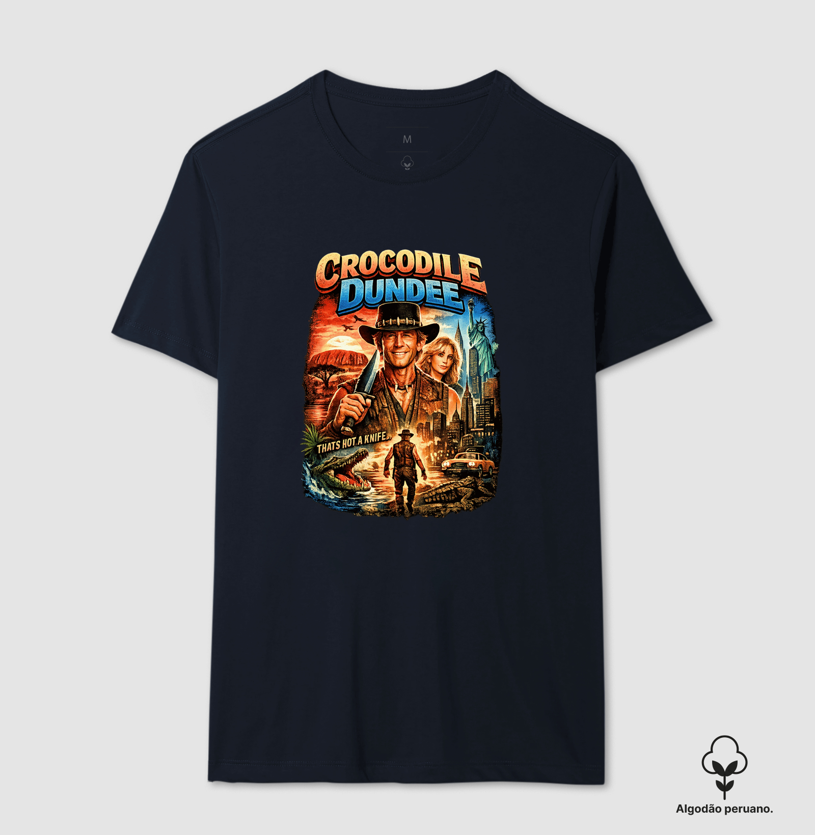 Camiseta Crocodilo Dundee Knife - Imagem 6