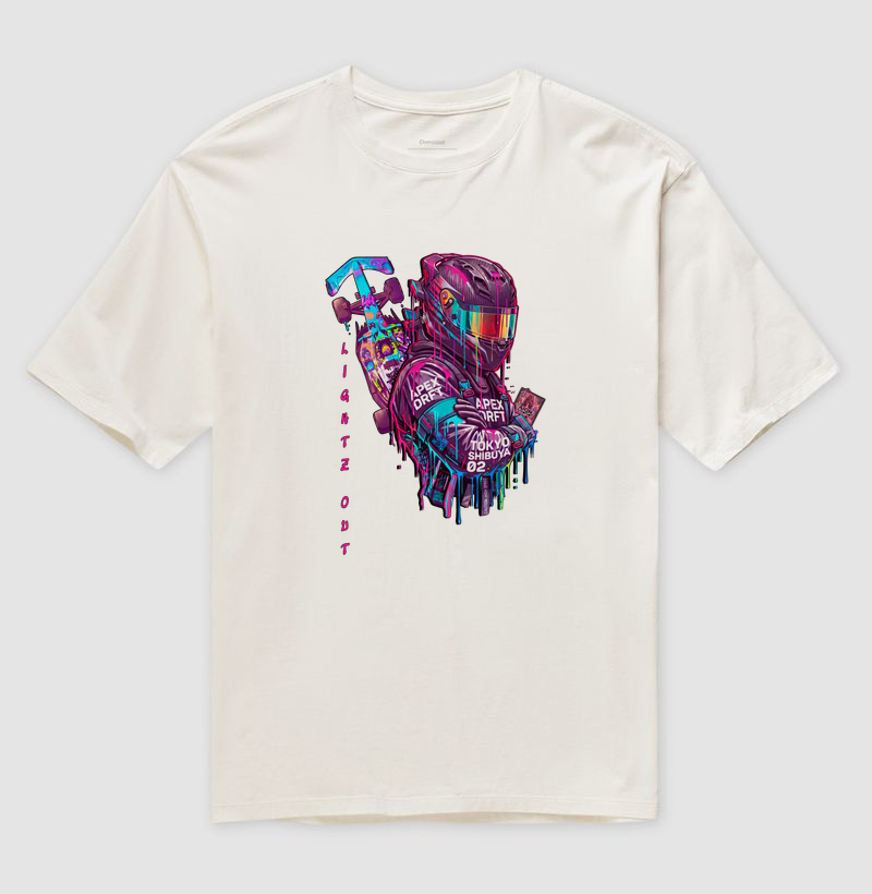 Camiseta Oversized Piloto Streetware | Linha Abstract — Aion Abstract - Imagem 4