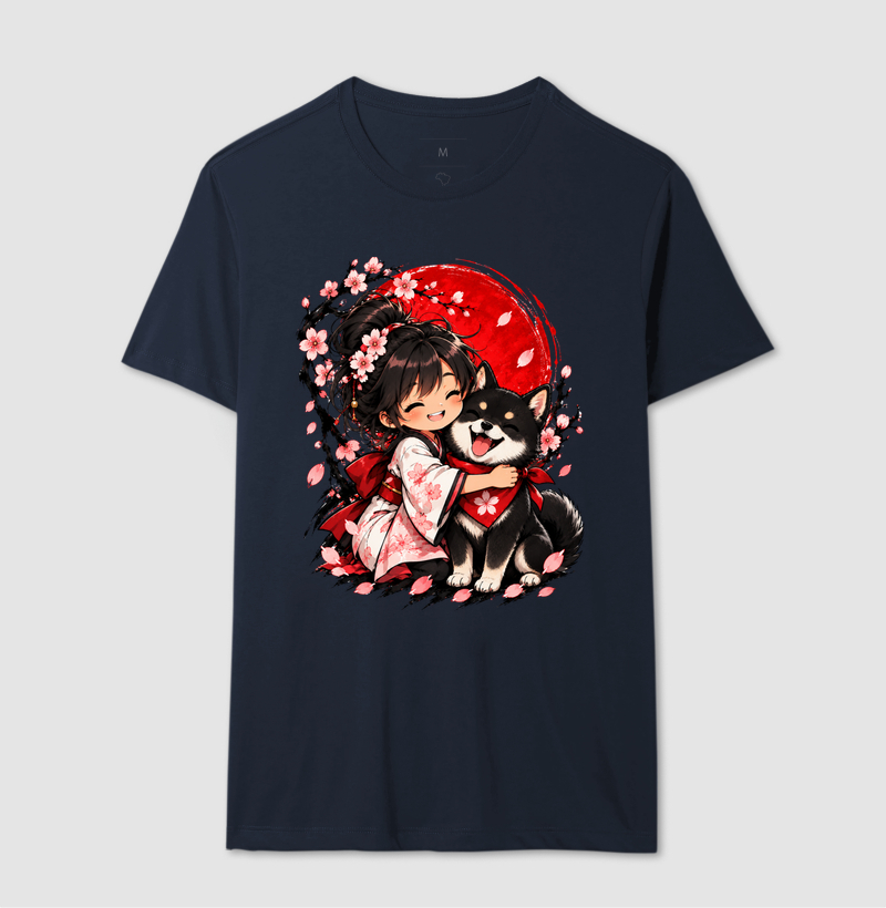 Sakura & Shiba — Amizade que Floresce (Preto) - Imagem 6