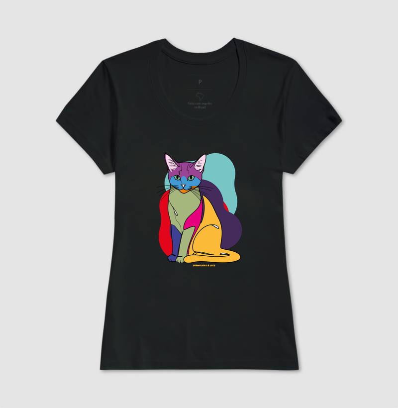 Gato e fundo coloridos - Imagem 4
