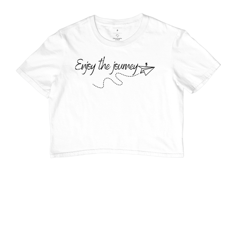 Camiseta Enjoy the Journey | Caligrafia Aviao de Papel Viagem | Colecao Viciados em Viagem - Imagem 3