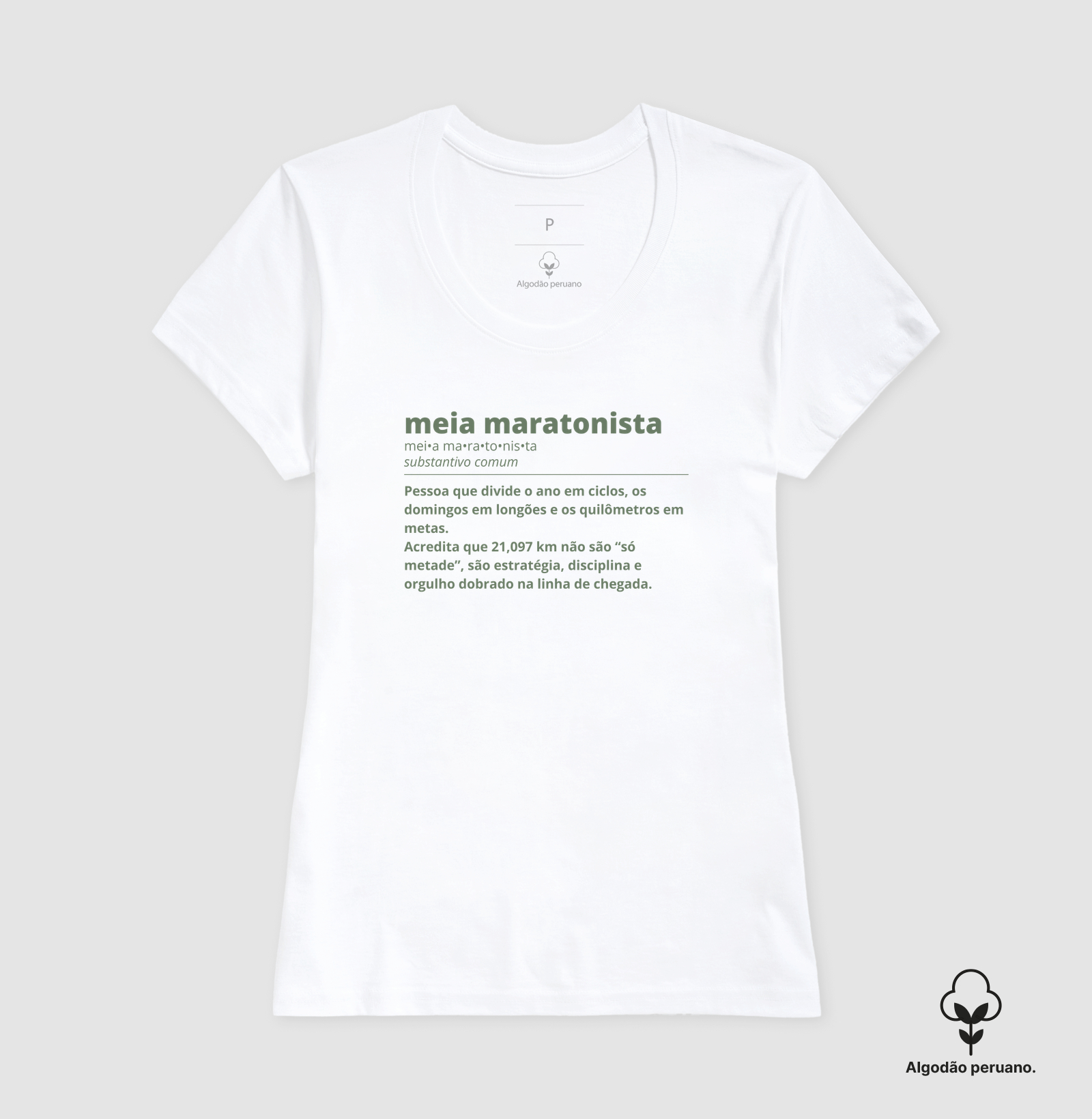 Camiseta Algodão Peruano Meia Maratona - Meia Maratonista Dicionário - Imagem 4