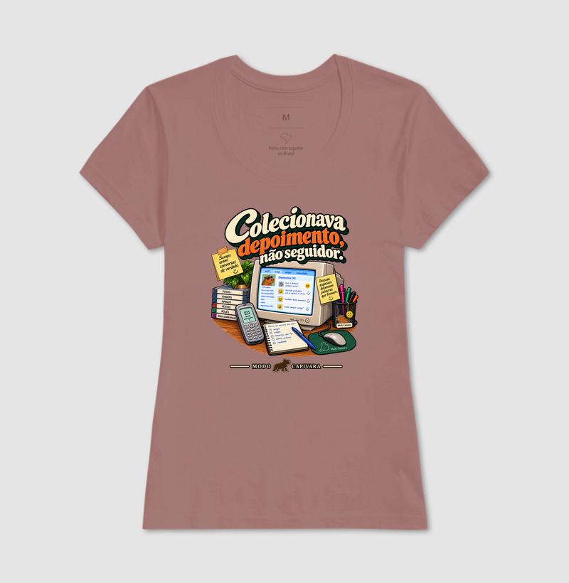 COLECIONAVA DEPOIMENTOS E NÃO SEGUIDORES - Modo Capivara - Camiseta - Imagem 17