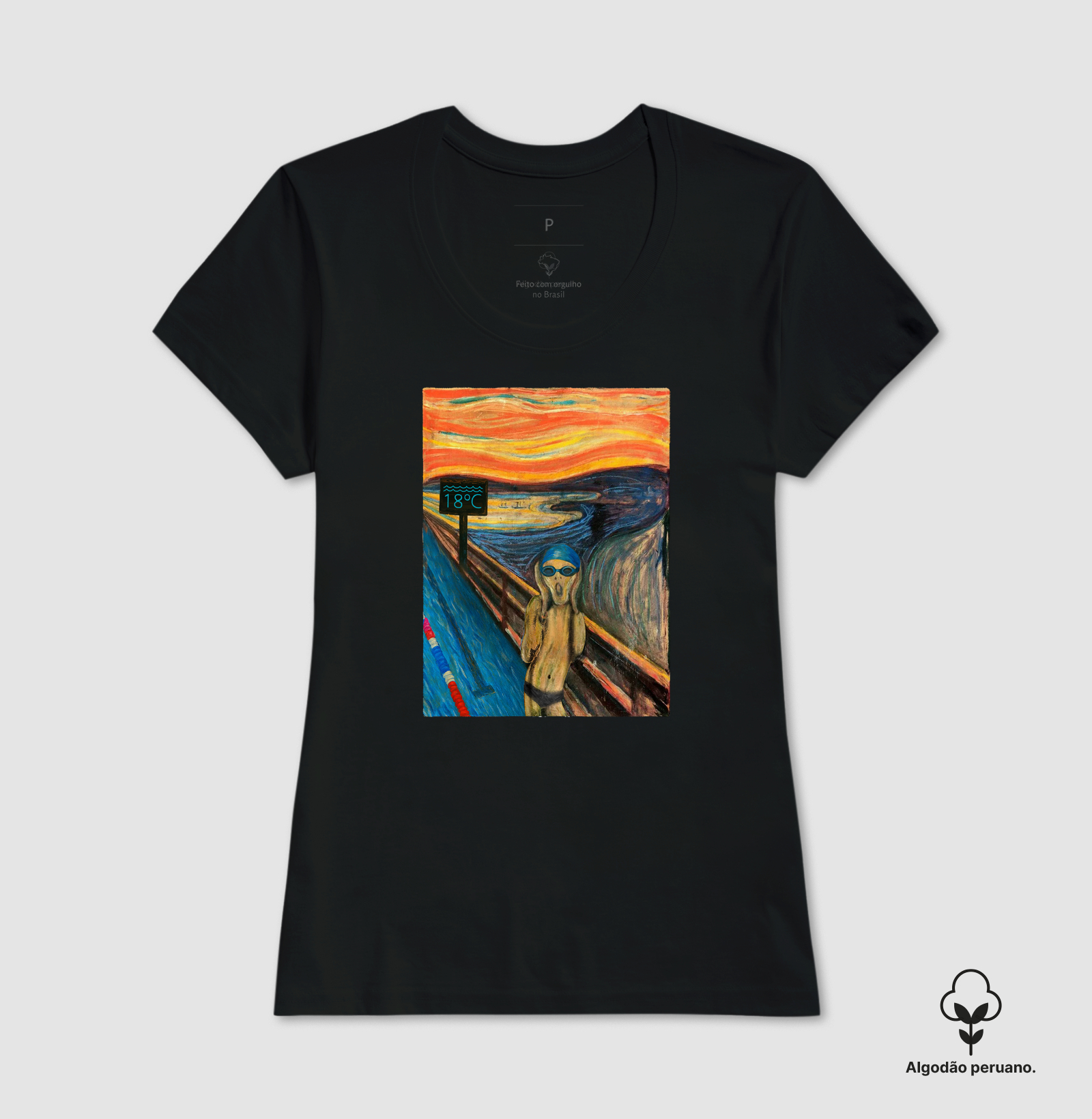 Camiseta Algodão Peruano Natação - O Grito - Imagem 3