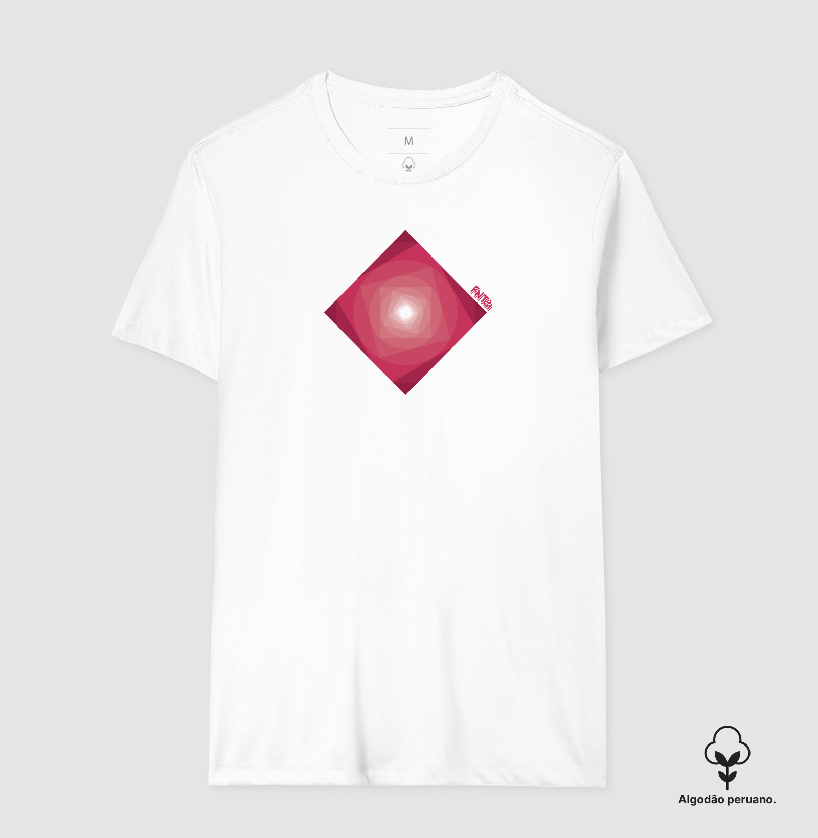 T-SHIRT "INFINITA FANTASIA" / MAGENTA MINIMALISTA (ALGODÃO PERUANO)