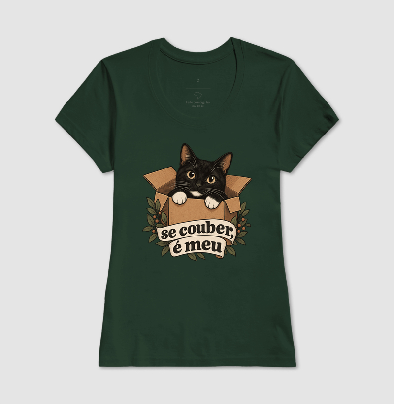 Camiseta Gato Caixa "se couber, é meu" | Pelo & Pano - Imagem 13