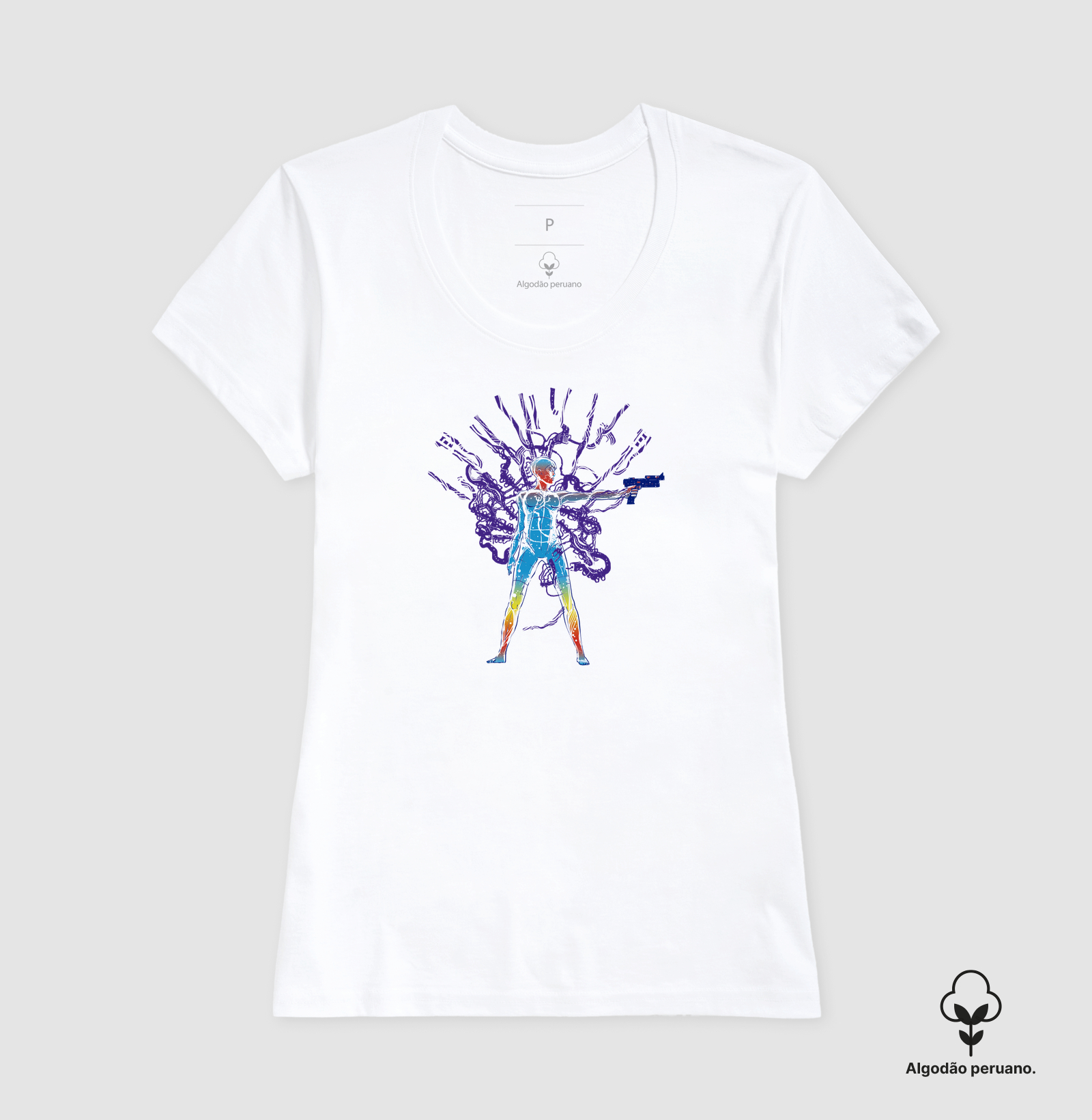 Camiseta Ghost In The Machine Algodão Peruano - Imagem 6