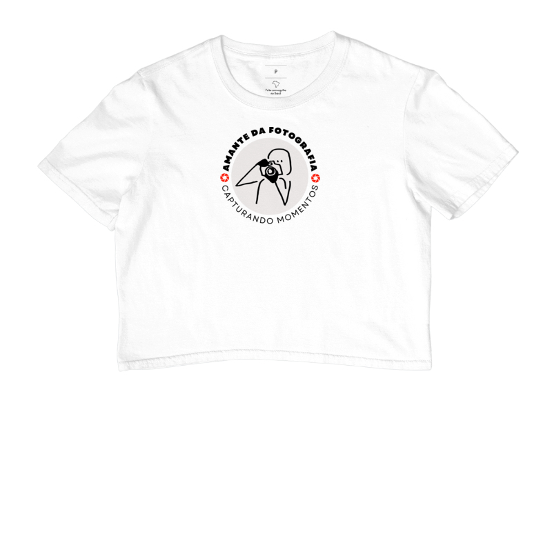 Camiseta feminina cropped amante da fotografia - Imagem 3
