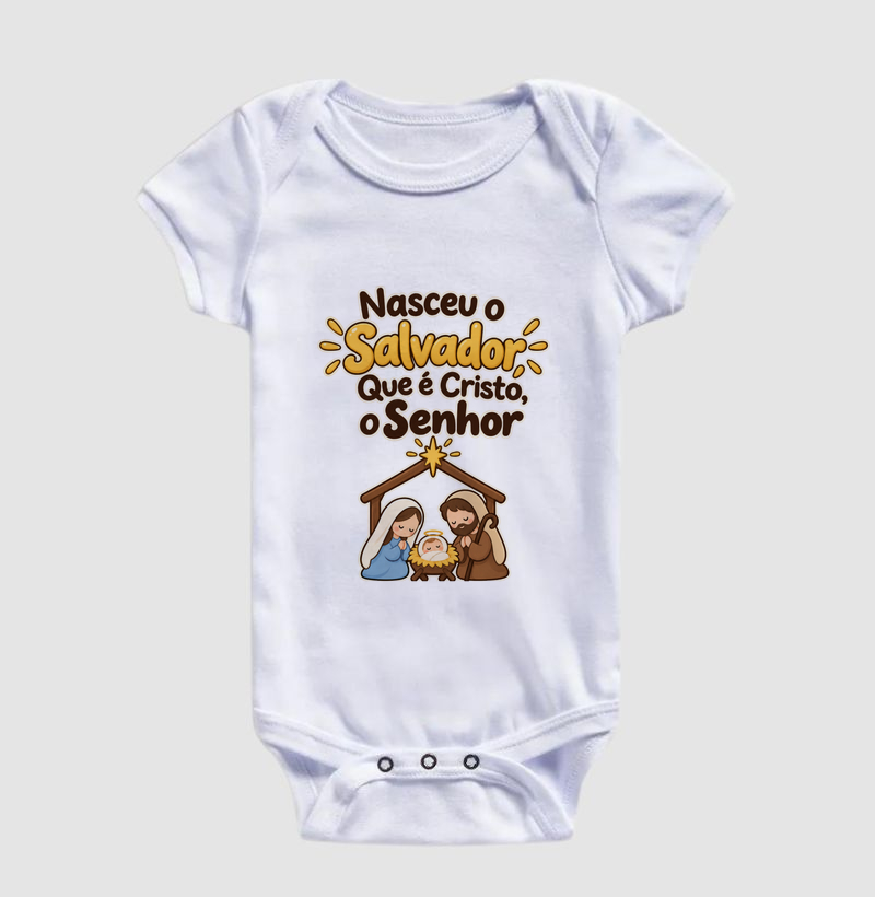 Nasceu o Salvador | Natal Cristão Baby - Imagem 3