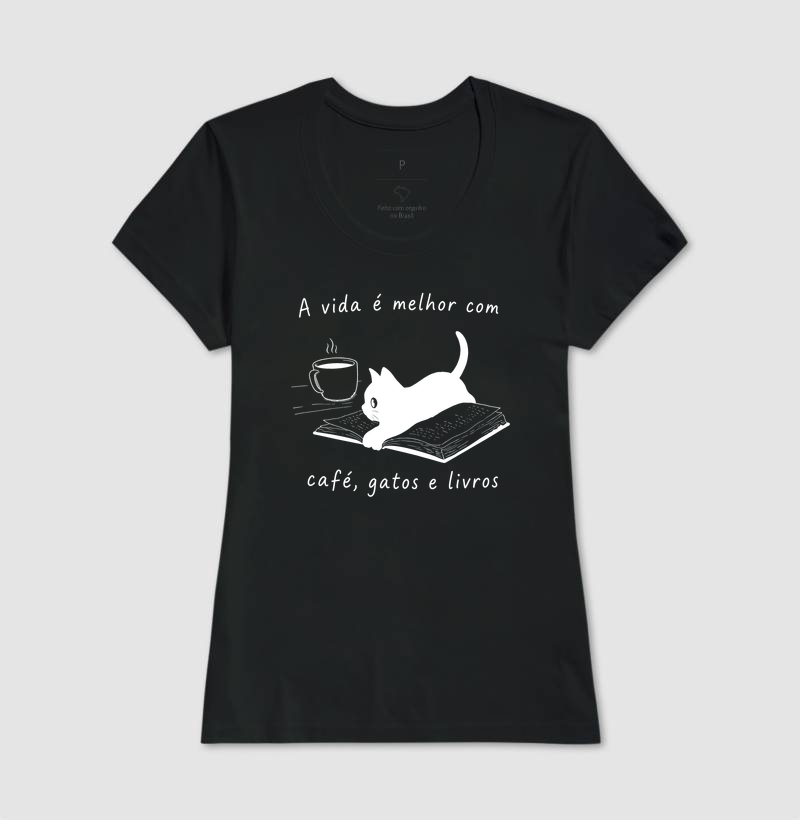 A Vida é Melhor com Café, Gatos e Livros - Imagem 3