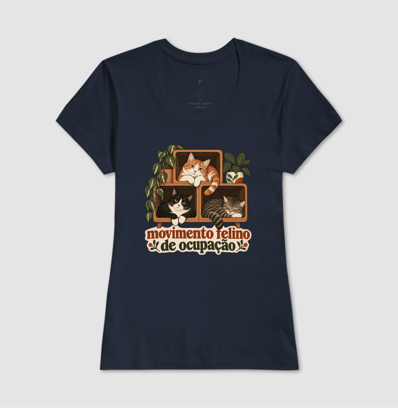 Camiseta Vários Gatos "movimento felino de ocupação" | Pelo & Pano - Imagem 7