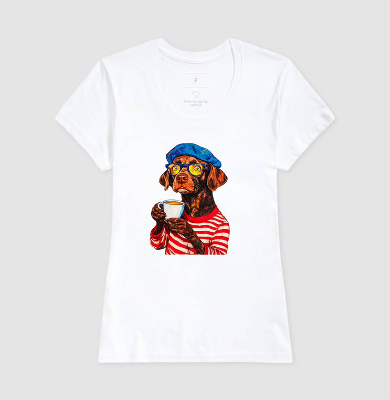 Camiseta Café com Arte - Imagem 3