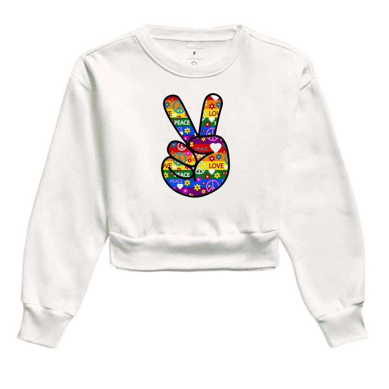 Camiseta Paz e Amor Retro - Imagem 3