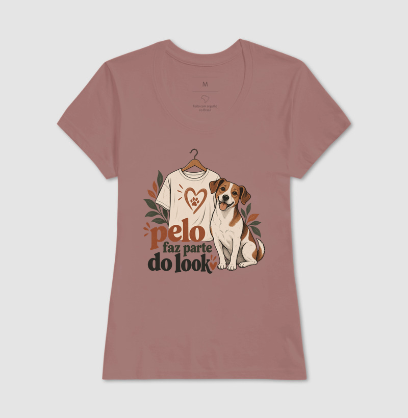 Camiseta Cachorro Humor "pelo faz parte do look" | Pelo & Pano - Imagem 17