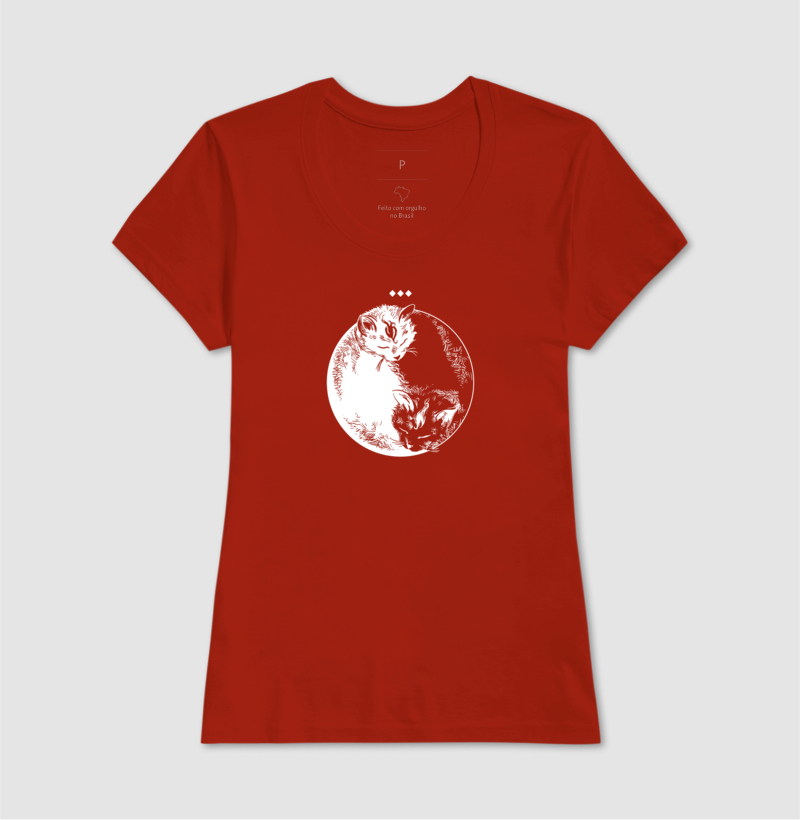 Camiseta Gato Yin Yang - Imagem 9