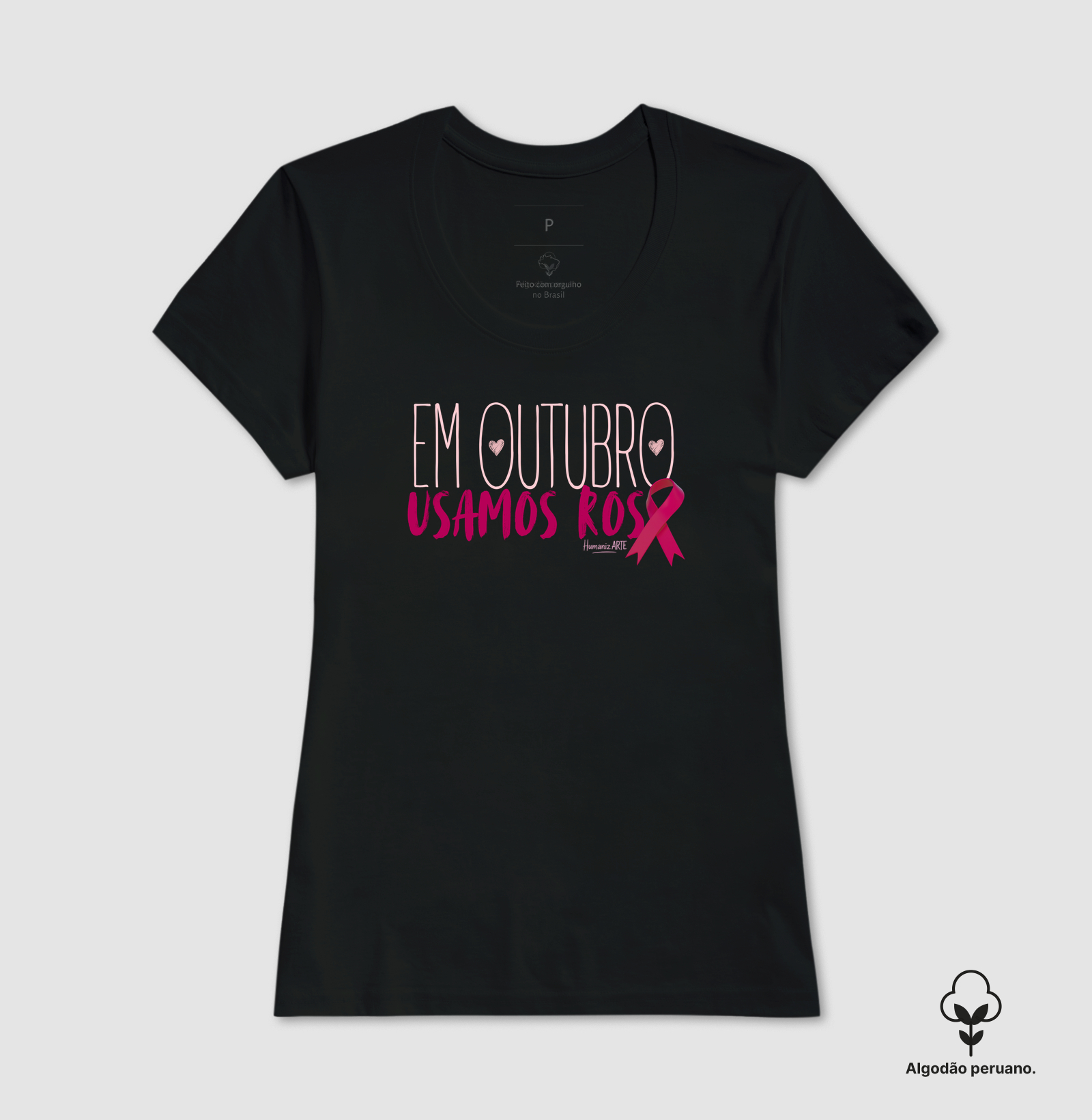 Em Outubro, Usamos ROSA 🩷 Algodão Peruano - Imagem 7