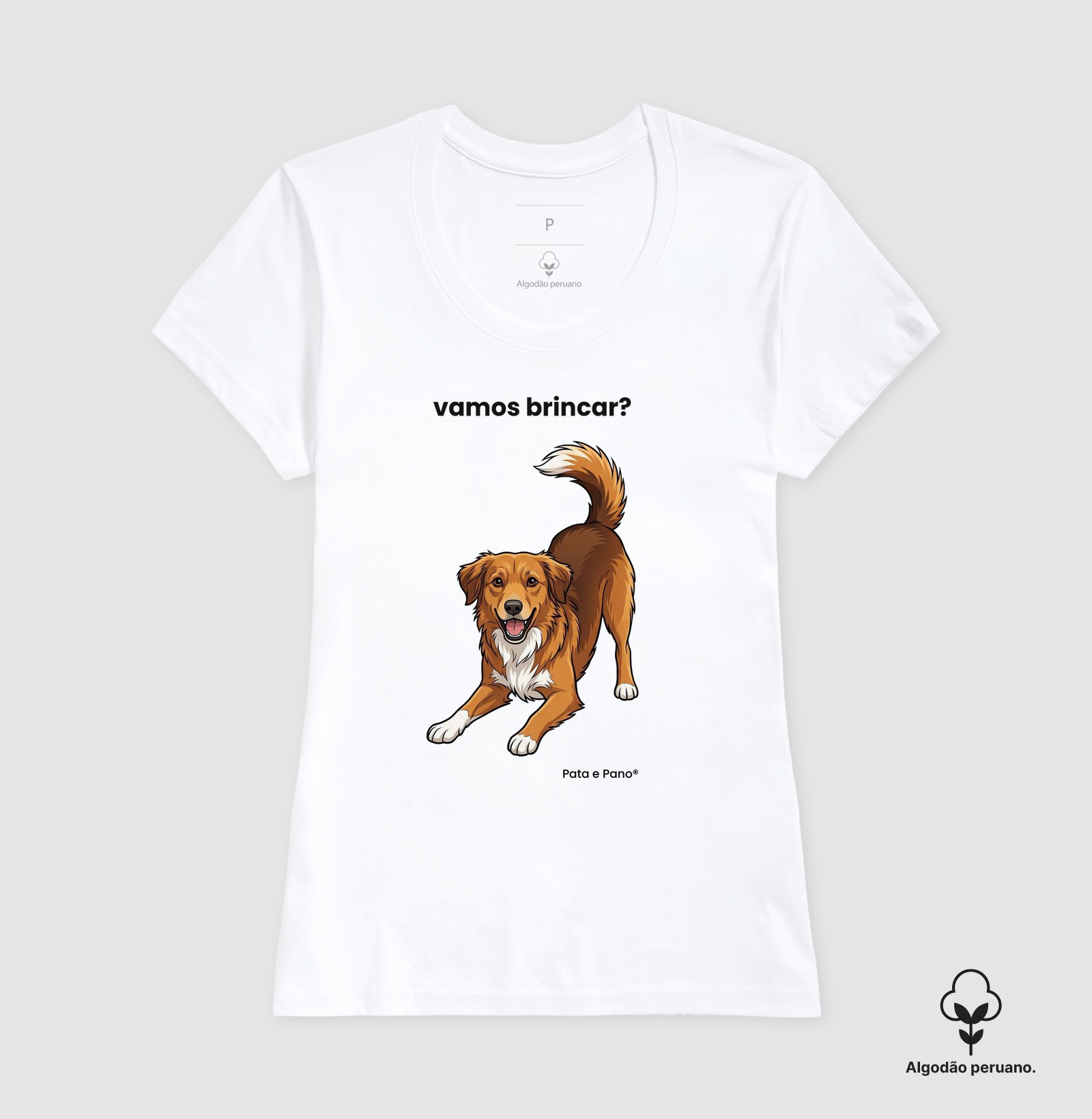 CAMISETA ALGODÃO PERUANO NOSSO MASCOTE BRINCAR - Imagem 6