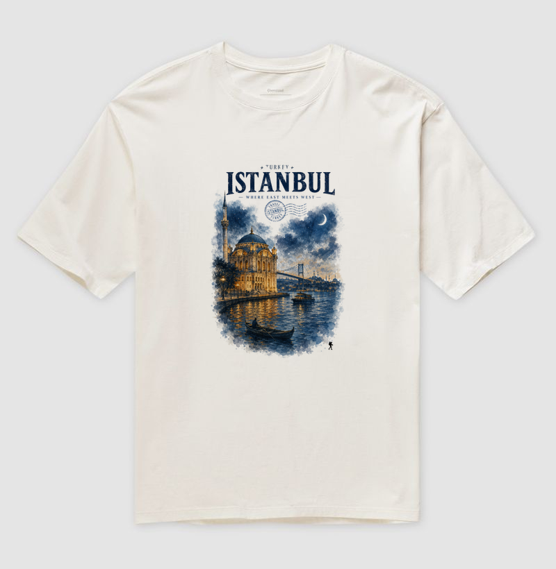 Camiseta Istanbul Turkey Where East Meets West | Aquarela Mesquita Bósforo | Colecao Fashion Travel - Imagem 4