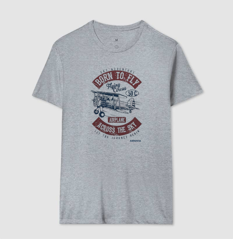 CAMISETA Vintage Born to fly - Imagem 7