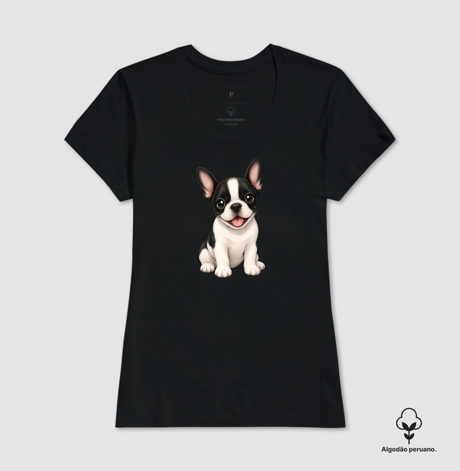 Bulldog (Buldogue) Francês Preto e Branco - Desenho Animado - Imagem 5
