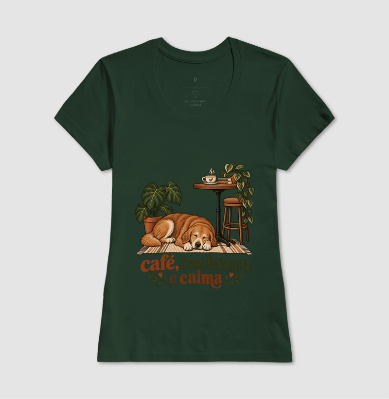 Camiseta Cachorro Café "café, cachorro e calma" | Pelo & Pano - Imagem 13