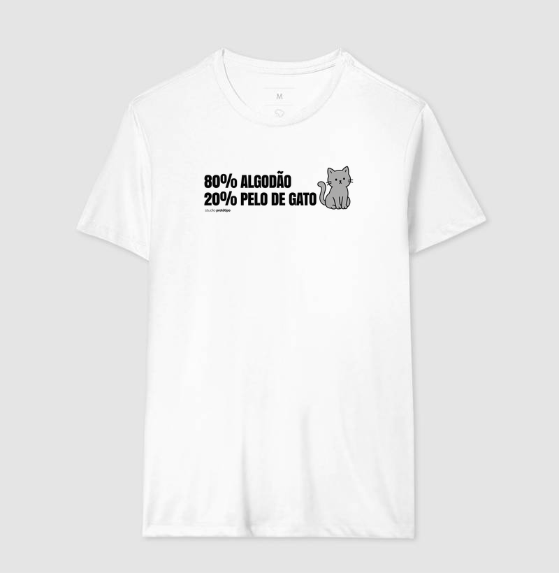 Camiseta 80% Algodão 20% Pelo de Gato - Imagem 3
