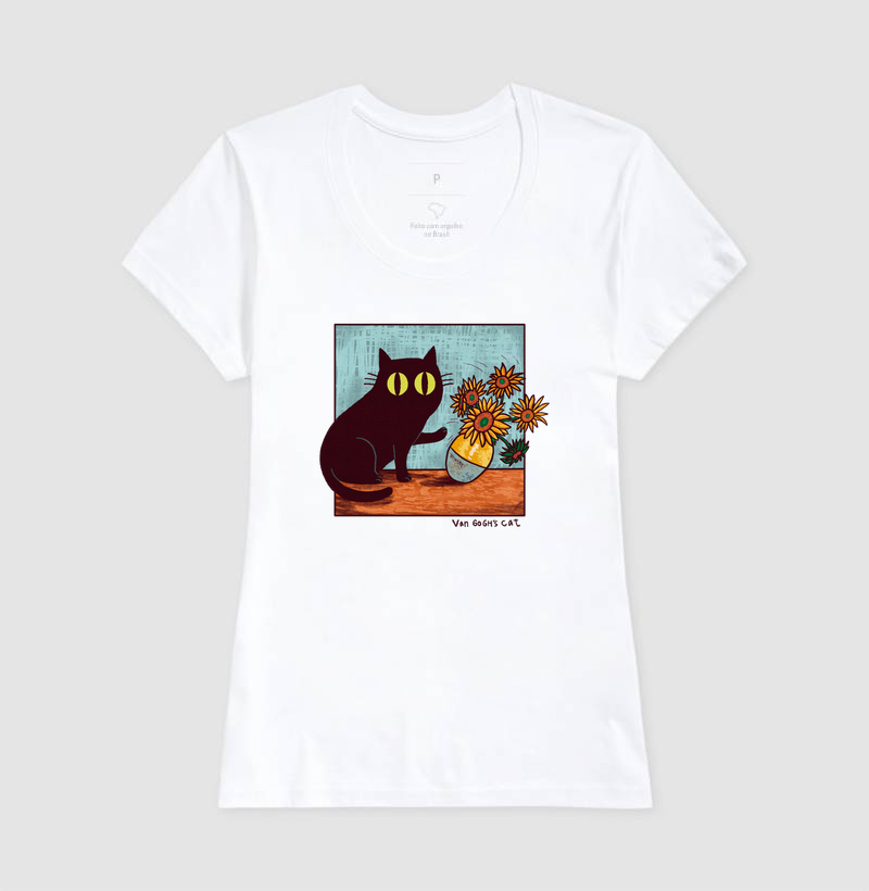 Camiseta Gato Van Gogh - Imagem 3