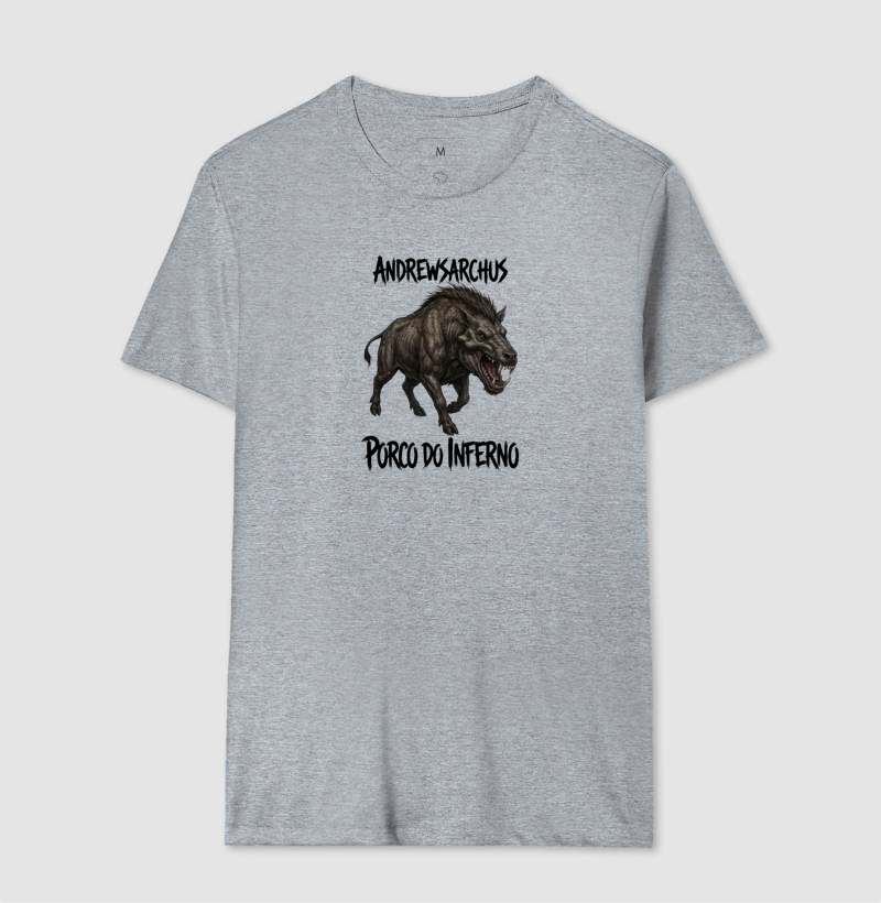  Camiseta Dinossauro Porco Do Inferno Ataque Algodão Premium Dinoloco  - Imagem 4