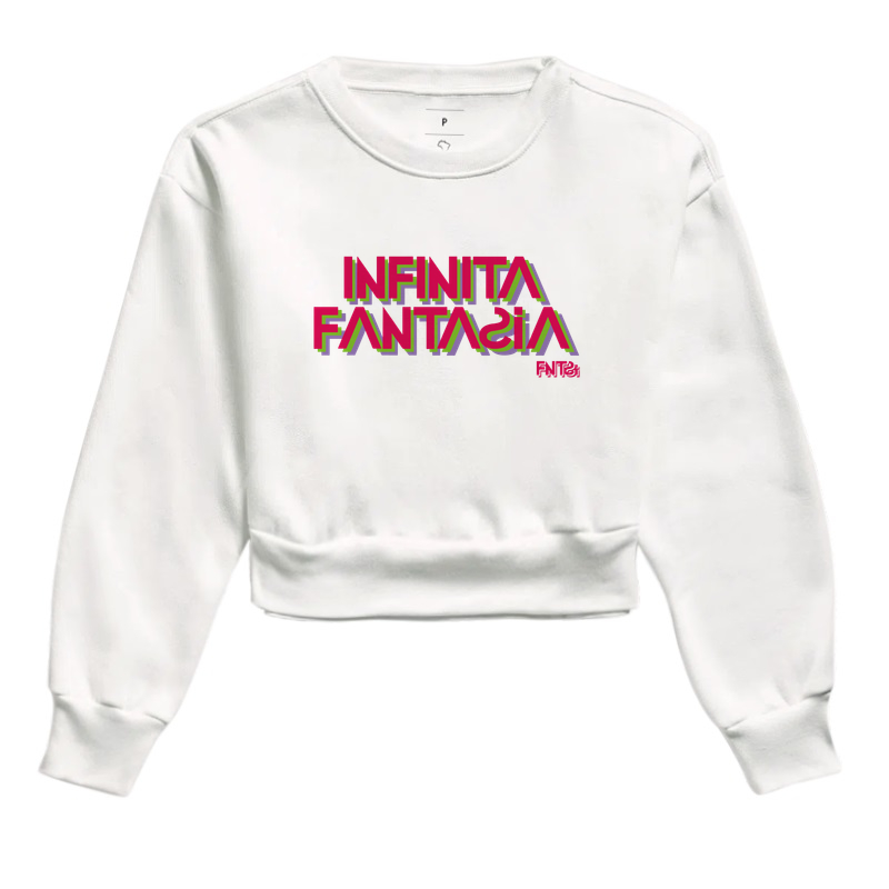 MOLETOM CROPPED "INFINITA FANTASIA" / LETTERING GRANDE
