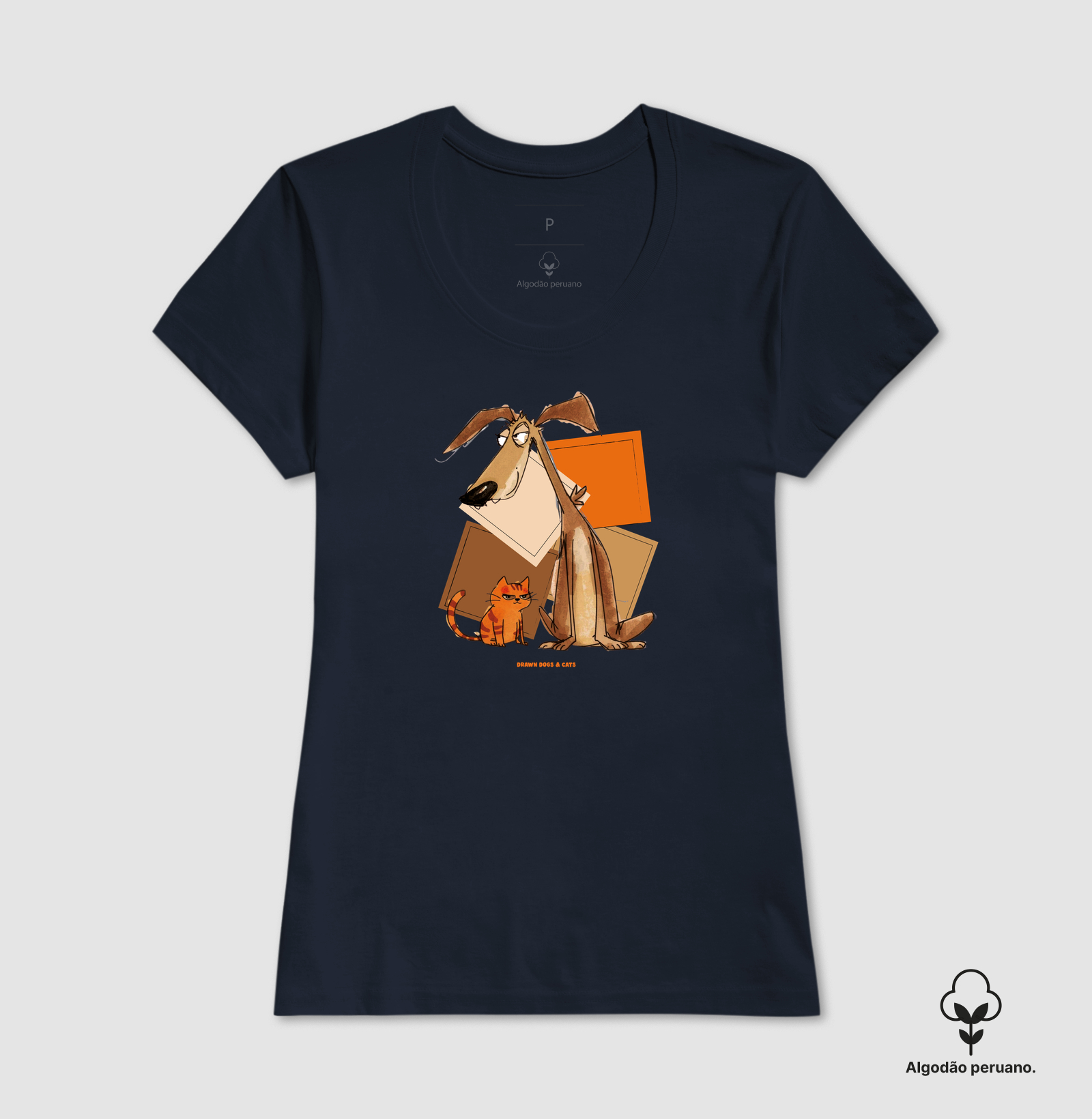 Cachorro e gato com fundo de quadrados - Imagem 9