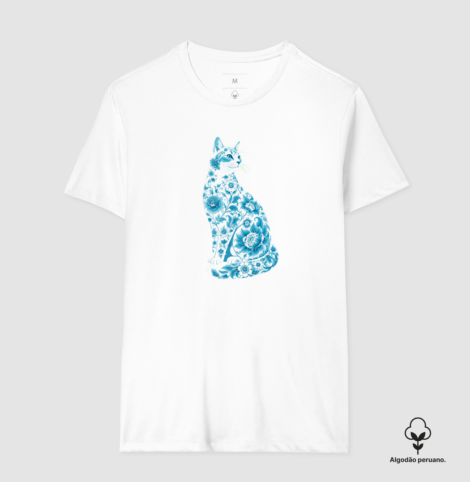 Gato Floral Azul - Imagem 6