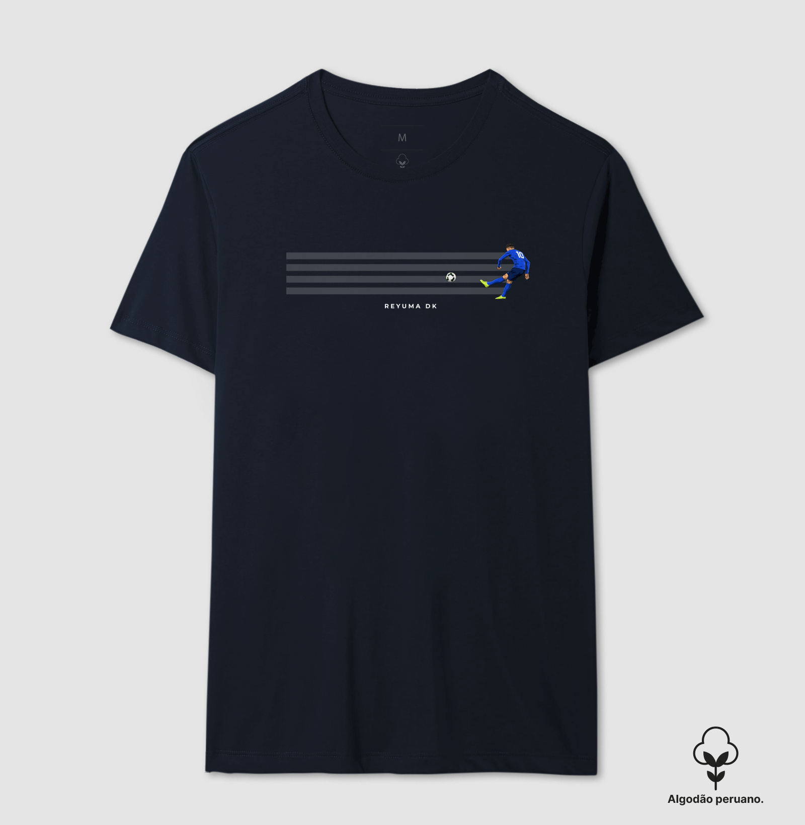 Camiseta Masculina, Feminina, Babylook e Unissex de Algodão Peruano Futebol "The Perfect Strike"  - Imagem 4
