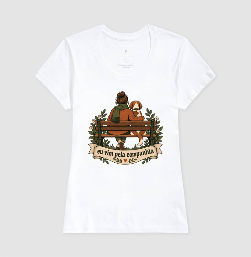 Camiseta Cachorro Afeto "eu vim pela companhia" | Pelo & Pano - Imagem 5