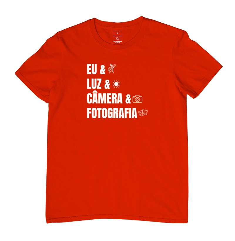 Camiseta eu, luz, câmera e fotografia - Imagem 9